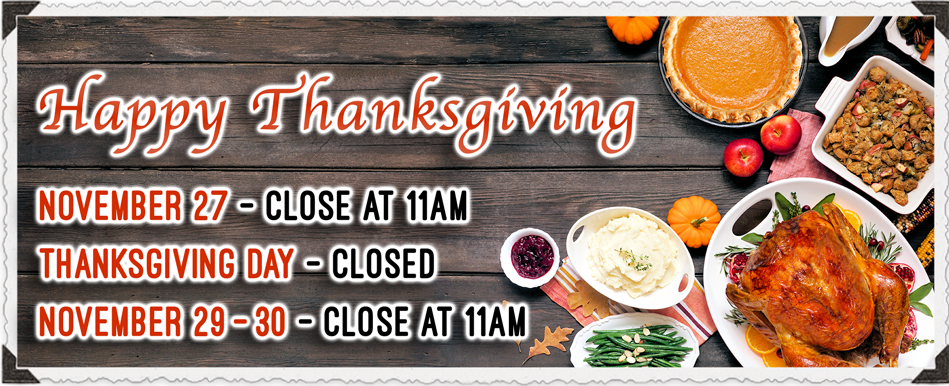 Thanksgiving Hours